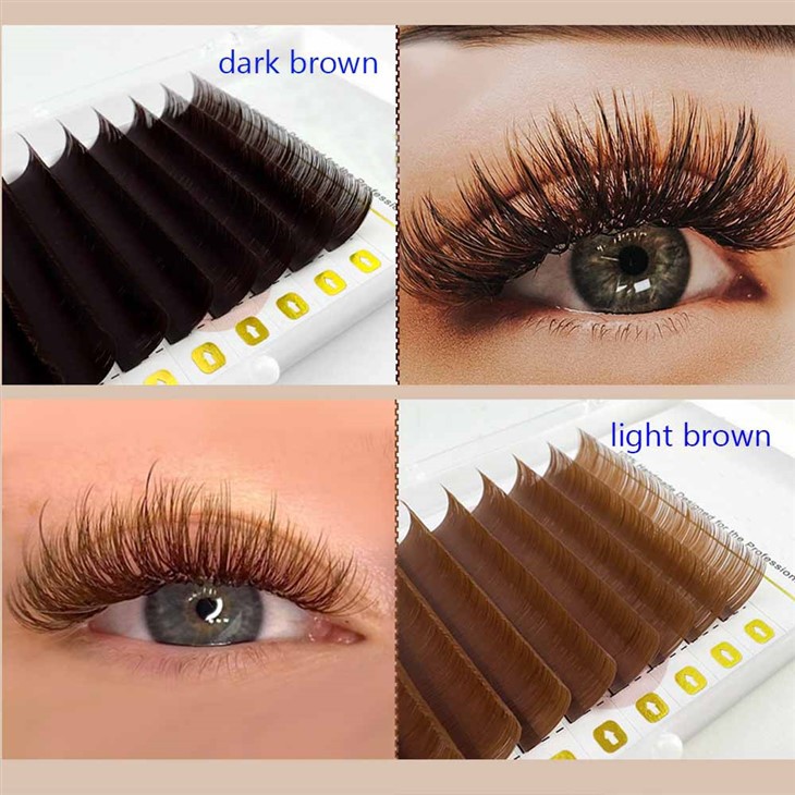 مژه های قهوه ای تیره